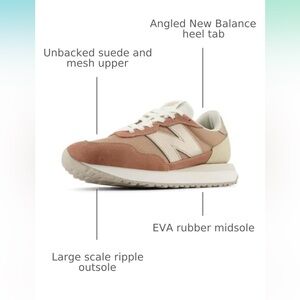 New Balance 237 Women's Size 10 US Copper White Running Shoes WS237MSC